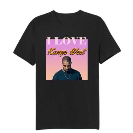 I Love Kanye West T-shirt-Black