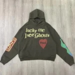 Kanye West Foam Printing Lucky me i see ghosts Hoodies