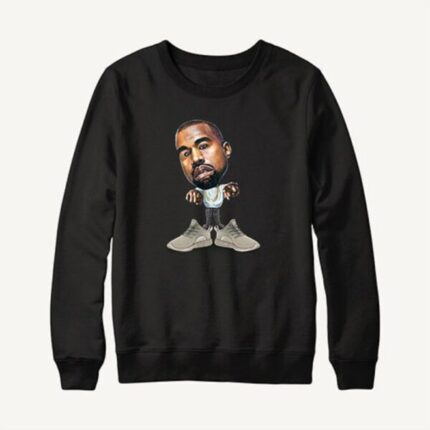 Kanye West Retro Character Black Sweatshirt