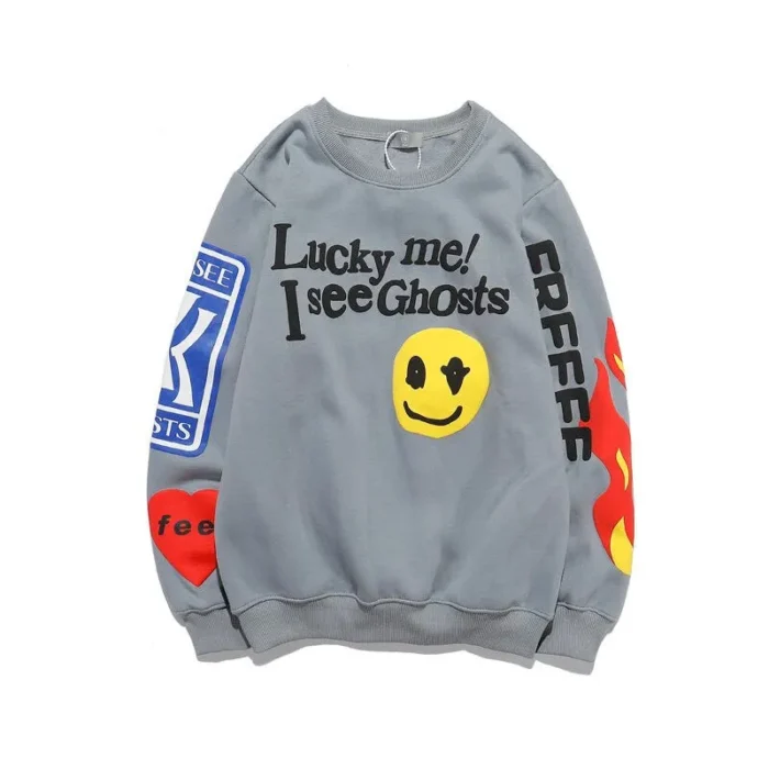 Lucky Me I See Ghosts Grey Sweatshirt