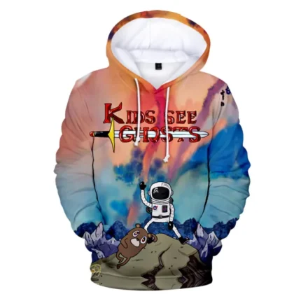 Kids See Ghost Cartoon 3D Hoodie