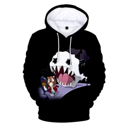 Kids See Ghost Cartoon 3D Hoodie